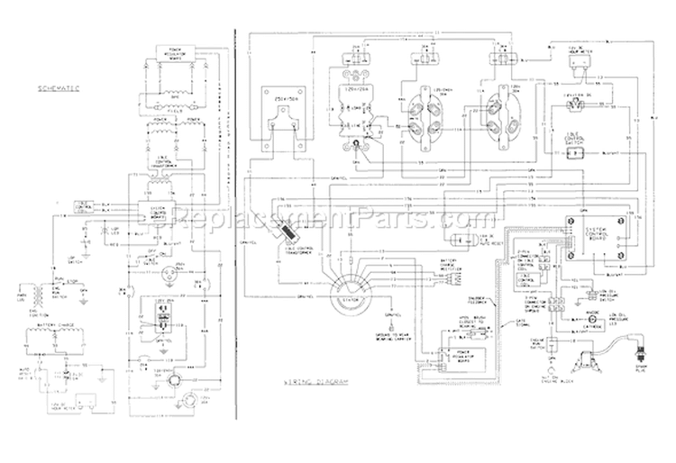 Page C Diagram and Parts List for 1017-0  Briggs and Stratton Generator